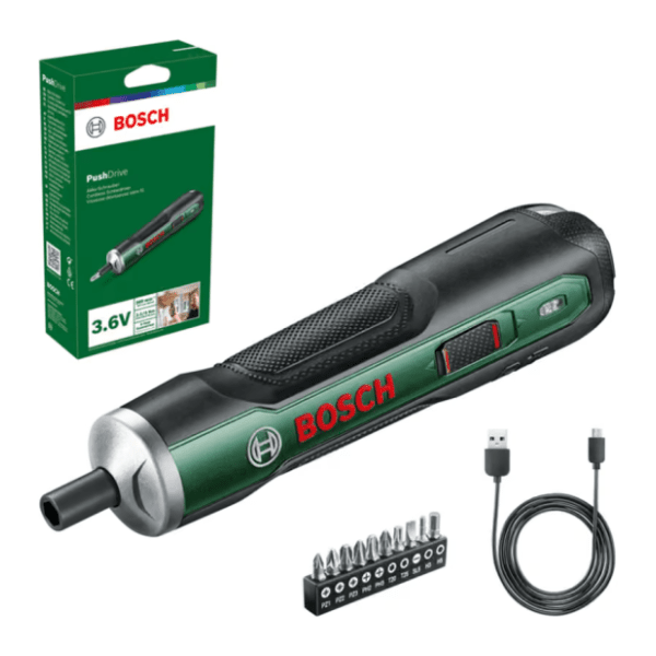 BOSCH PushDrive 06039C6000 aku odvrtač 10-delni set bitova 0