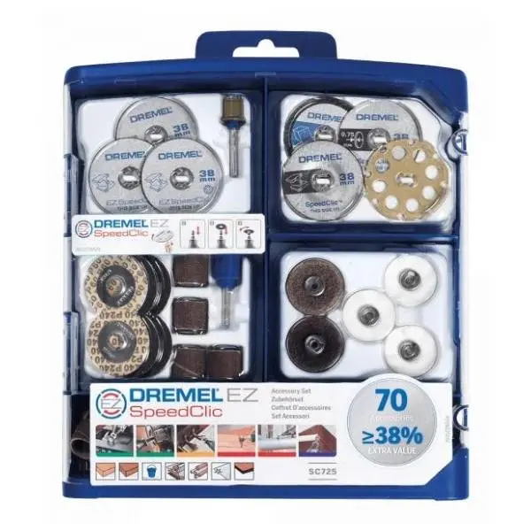 DREMEL 70-delni set alata za brušenje i sečenje 2615E725JA 0