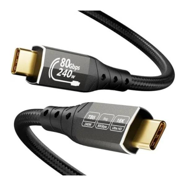 E-GREEN kabl USB-C Thunderbolt 5/4 (USB4 V2.0) 2m crni 0