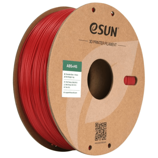 eSUN ABS+HS 1,75 mm Fire Engine Red 3D filament 0