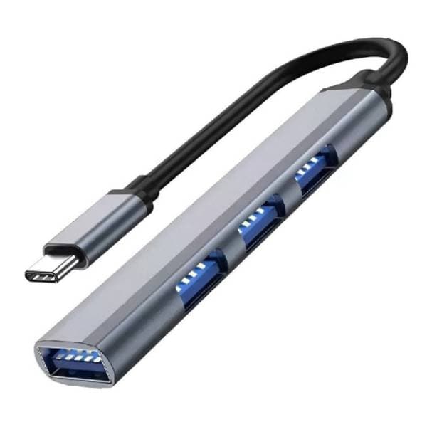 FAST ASIA USB Hub 4-in 1 (USB-C/USB-A 3.0) sivi 0