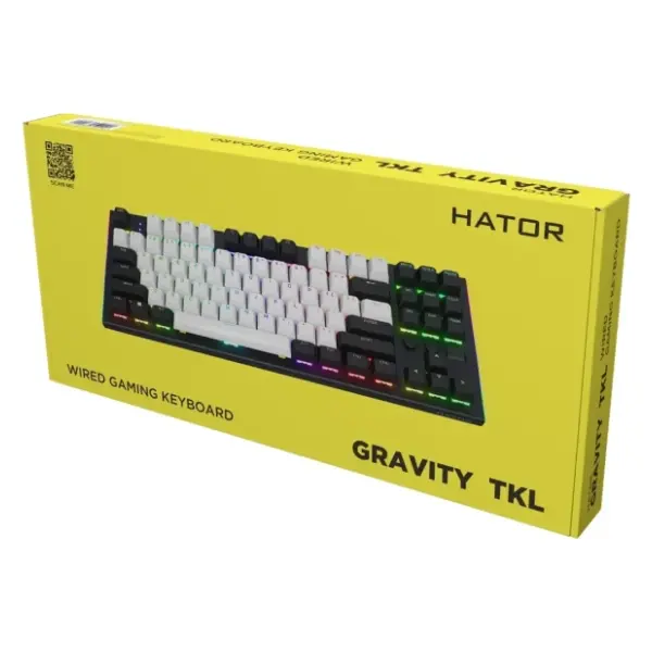 HATOR tastatura Gravity WhiteBlack US 5
