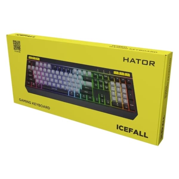 HATOR tastatura Icefall BlackGrey US 5