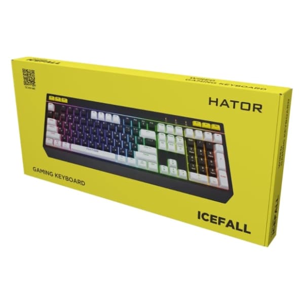 HATOR tastatura Icefall BlackWhite US 4