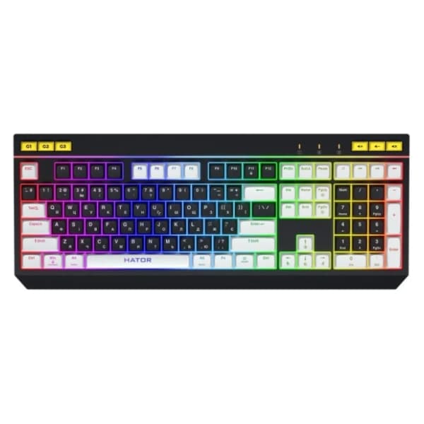HATOR tastatura Icefall BlackWhite US 1
