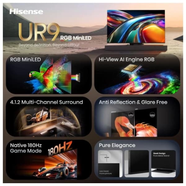 HISENSE RGB-MiniLED televizor 75'' 4K 75UR9S 18