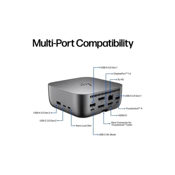 HP Docking station G6 Thunderbolt 4 Ultra 180W USB-C (9X481UT) 6