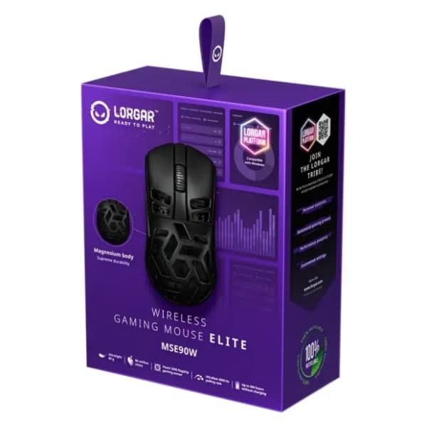 LORGAR bežični miš Magnesium Alloy MSE90W Black 10