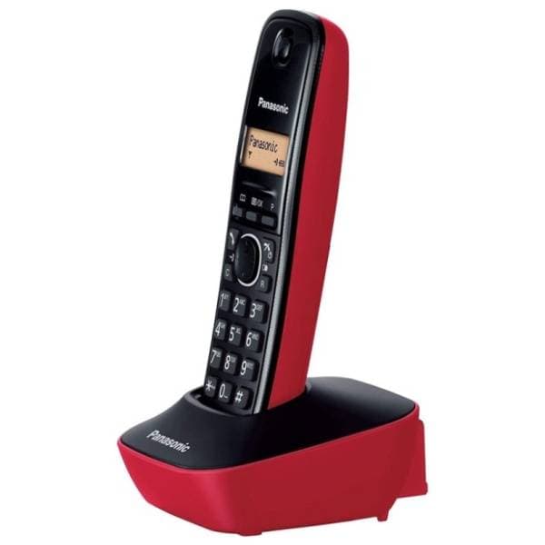 PANASONIC KX-TG1611SPR crveni bežični fiksni telefon 1