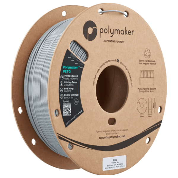 POLYMAKER PETG 1kg Grey 1,75mm 3D filament 0