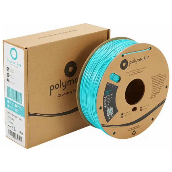 POLYMAKER PolyLite ABS 1,75 mm Turquoise 3D filament 2