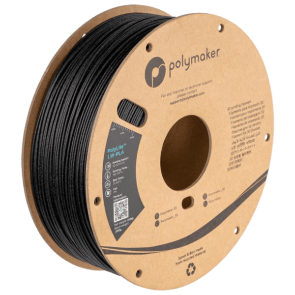 POLYMAKER PolyLite LW-PLA 1,75 mm Crna 3D filament 0