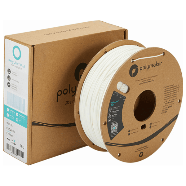 POLYMAKER PolyLite PLA 1,75 mm White 3D filament 2