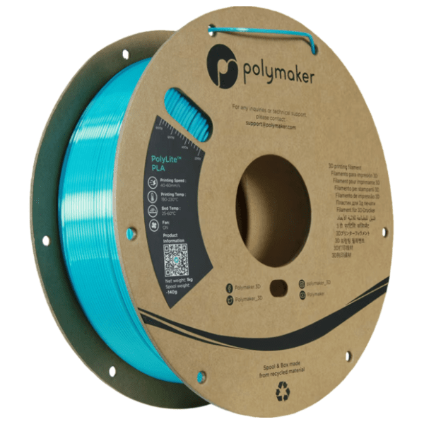 POLYMAKER PolyLite Silk PLA 1,75 mm Light Blue 3D filament 0