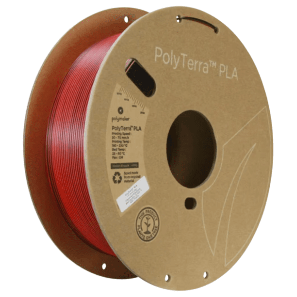 POLYMAKER PolyTerra PLA 1,75 mm Dual Shadow Red Black Red 3D filament 0