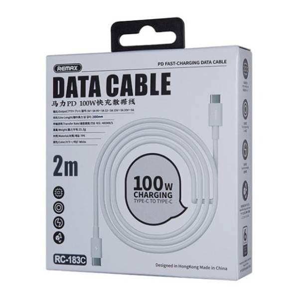 REMAX kabl USB-C Marlik RC-183c 100W 2m beli 1