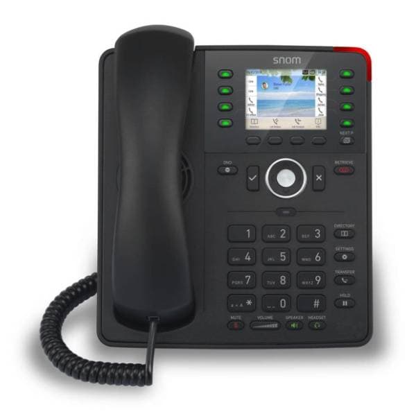 SNOM D735B IP crni žični fiksni telefon 1