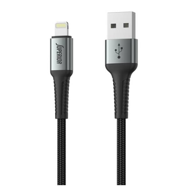 SUPERIOR konverter kabl USB-A na Lightning SU-K104 (Fast 12W 2.4A) 1m crni 1