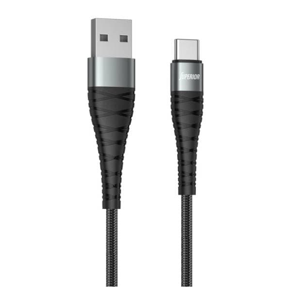 SUPERIOR konverter kabl USB-A na USB-C CO-BX32 (5A) 1m crni 1