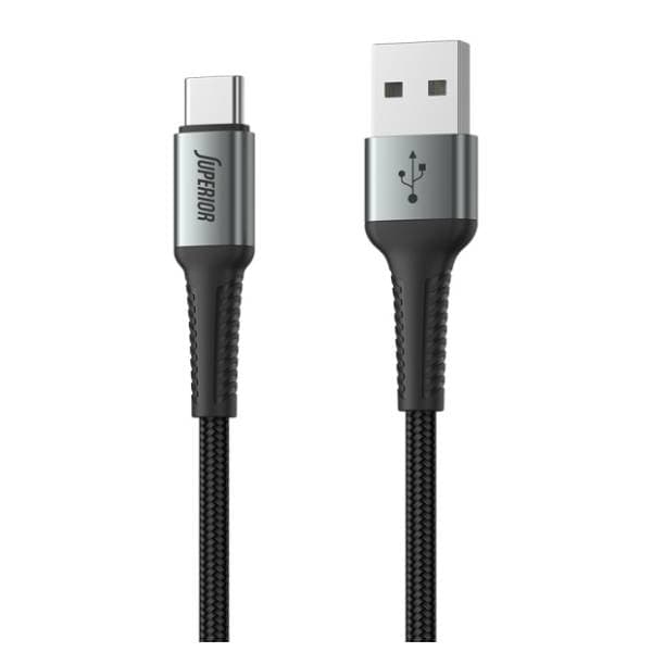 SUPERIOR konverter kabl USB-A na USB-C SU-K108 (Fast 27W 3A) 2m crni 1