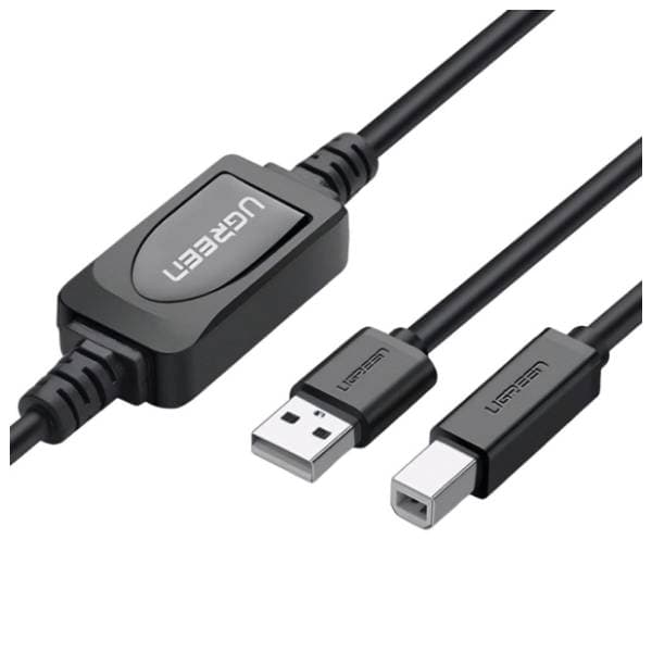UGREEN konverter kabl USB-A 2.0 na USB-B 2.0 (m/m) US122 15m crni 0