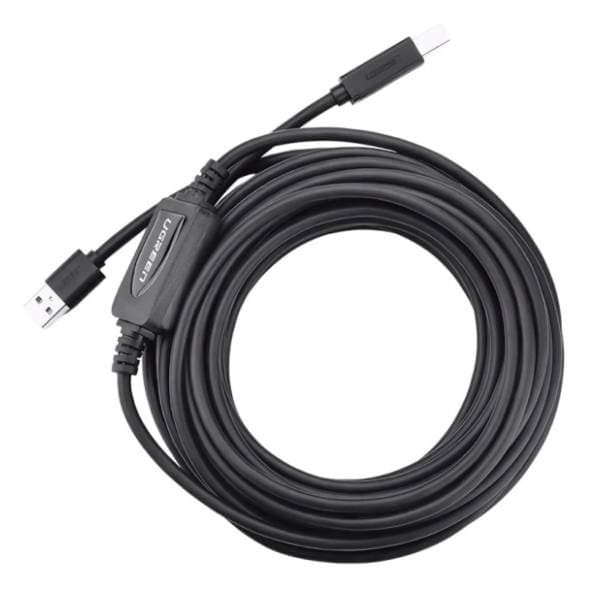 UGREEN konverter kabl USB-A 2.0 na USB-B 2.0 (m/m) US122 15m crni 1