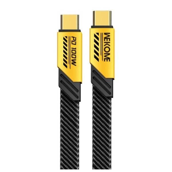 WEKOME kabl USB-C WDC-192 flat 100W 1m crno-žuti 0