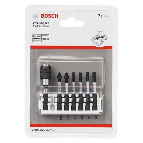 BOSCH 7-delni set bitova 2608522327 sa nastavkom 0