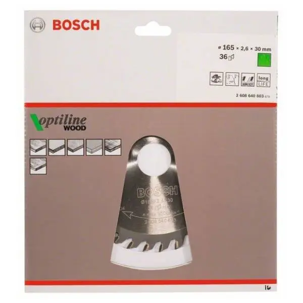 BOSCH Optiline Wood list testere 165mm 2608640603 1