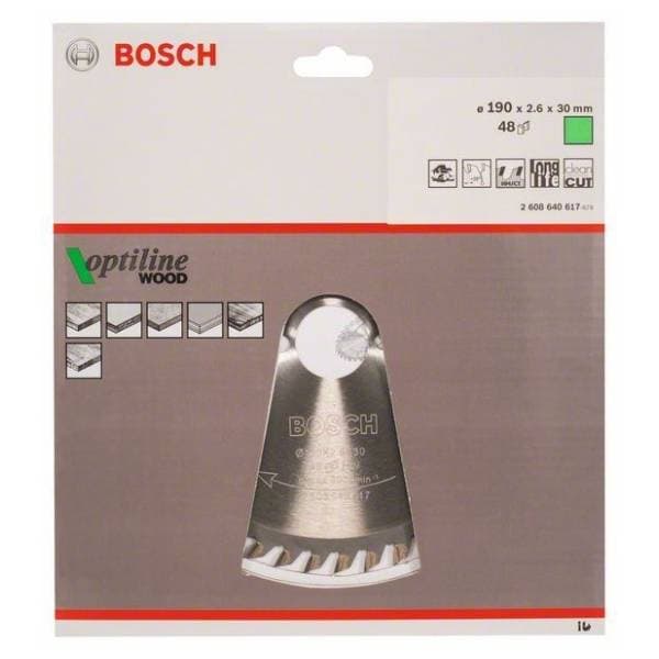 BOSCH Optiline Wood list testere 190mm 1