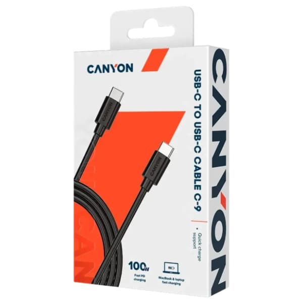 CANYON kabl USB-C C-9 (CNS-USBC9B) 100W 1.2m crni 1