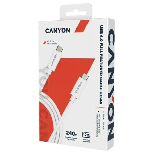 CANYON kabl USB-C UC-44 (CNS-USBC44W) 240W 1m beli 1