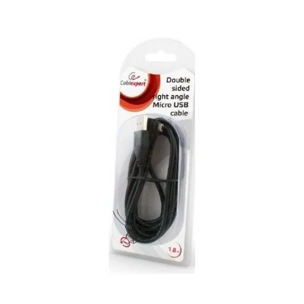 GEMBIRD kabl USB-A 2.0 na Micro USB (m/m) CCB-USB2-AMmDM90-6 1.8m crni 1