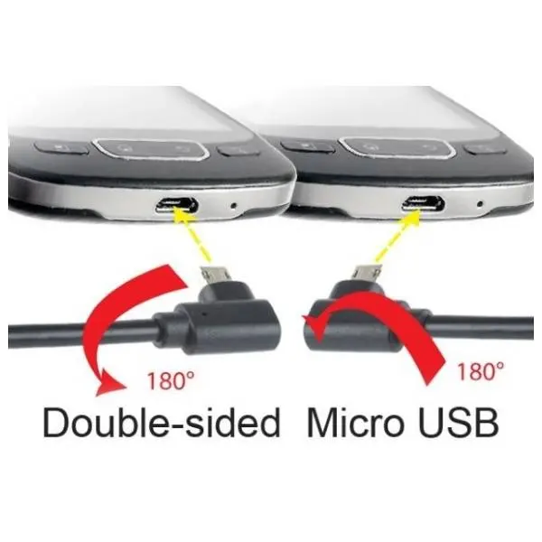 GEMBIRD kabl USB-A 2.0 na Micro USB (m/m) CCB-USB2-AMmDM90-6 1.8m crni 2