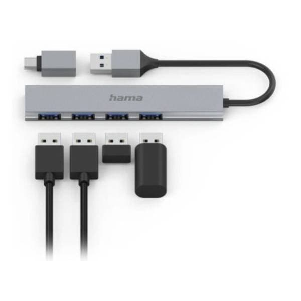 HAMA USB Hub 4-in-1 Ultra-Slim (200141) 2