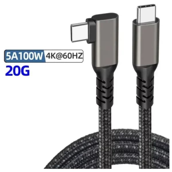 KETTZ kabl USB-C 3.2 4K 60Hz 100W (KT-USBC070) ugaoni 1m 1