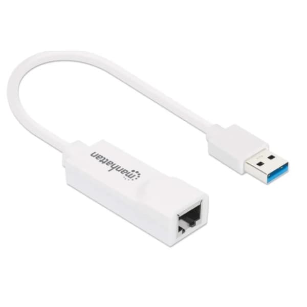 MANHATTAN adapter USB-A 3.0 (m) na RJ-45 (ž) 506847 beli 1