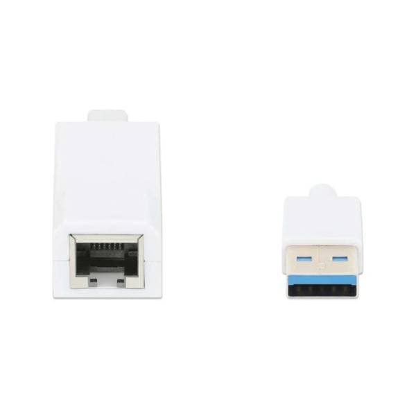MANHATTAN adapter USB-A 3.0 (m) na RJ-45 (ž) 506847 beli 3