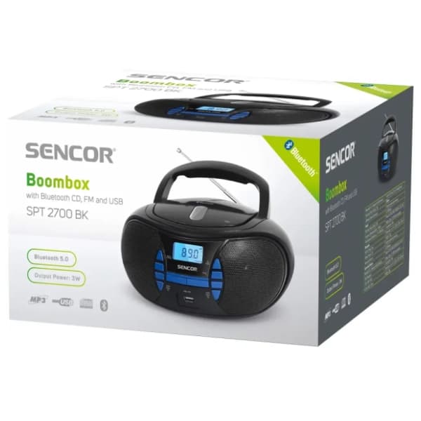 SENCOR SPT 2700 BK radio CD plejer 1