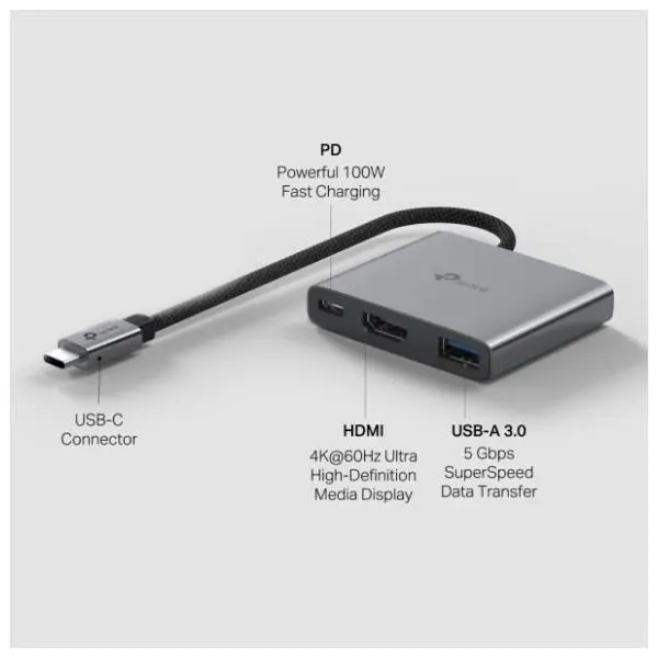 TP-Link USB Hub 3-in-1 Type-C UH3020C 2