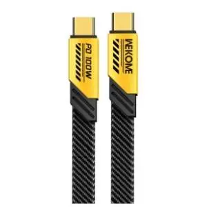 wekome-kabl-usb-c-wdc-192-flat-100w-1m-crno-zuti-akcija-cena